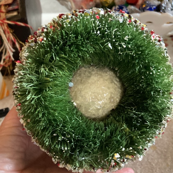 Adoration snowman head with wreath collar and top hat 🎩, very vintage style⛄️⛄️ - Picture 5 of 6